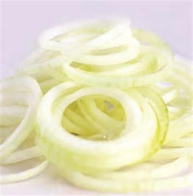 ONION WHITE SLICED 1KG BAG